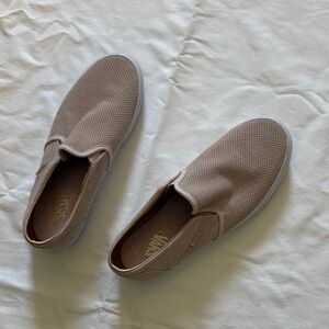 Vans Women's Beige Slip-On Sneakers (Brand New)